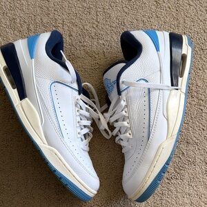 Men's White and Blue Sneakers Jordan